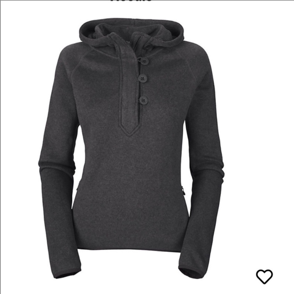 The North Face Black Half Button Pullover Medium - image 1